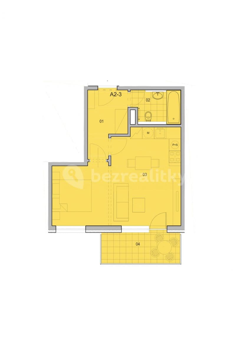 Pronájem bytu 2+kk 40 m², Pod dvorem, Praha, Praha Pronájem bytu 2+kk 40 m², Pod dvorem, Praha, Praha