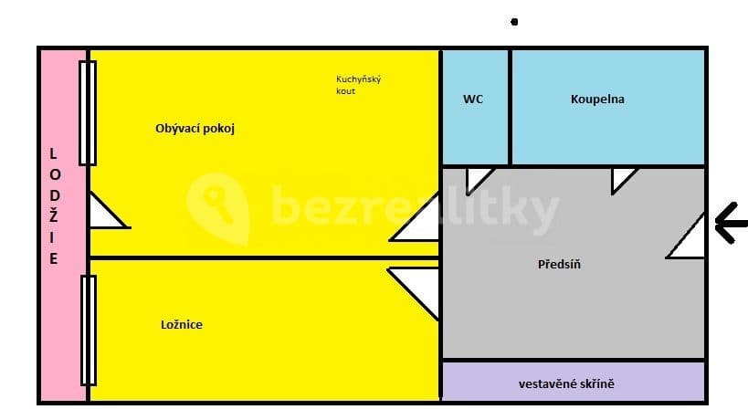 Pronájem bytu 2+kk 43 m², Hnězdenská, Praha, Praha Pronájem bytu 2+kk 43 m², Hnězdenská, Praha, Praha