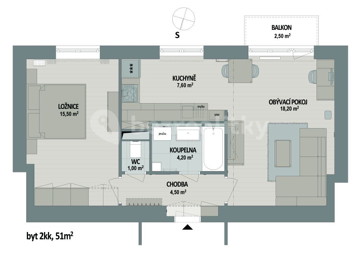 Pronájem bytu 2+kk 51 m², Okružní, Příbram, Středočeský kraj Pronájem bytu 2+kk 51 m², Okružní, Příbram, Středočeský kraj