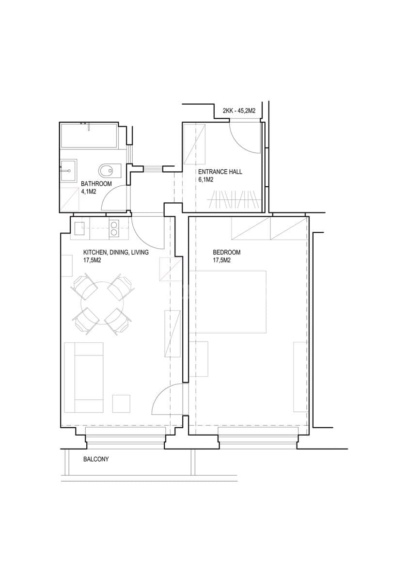 Pronájem bytu 2+kk 45 m², Sokolovská, Praha, Praha Pronájem bytu 2+kk 45 m², Sokolovská, Praha, Praha