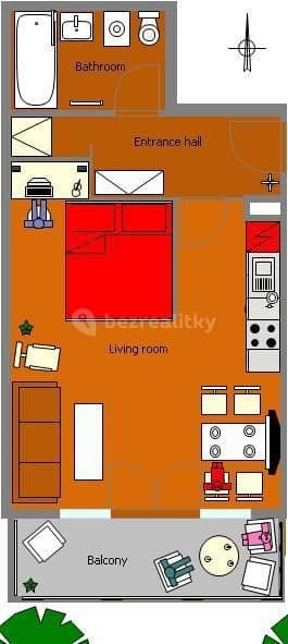 Pronájem bytu 1+kk 45 m², Plzeňská, Praha, Praha Pronájem bytu 1+kk 45 m², Plzeňská, Praha, Praha