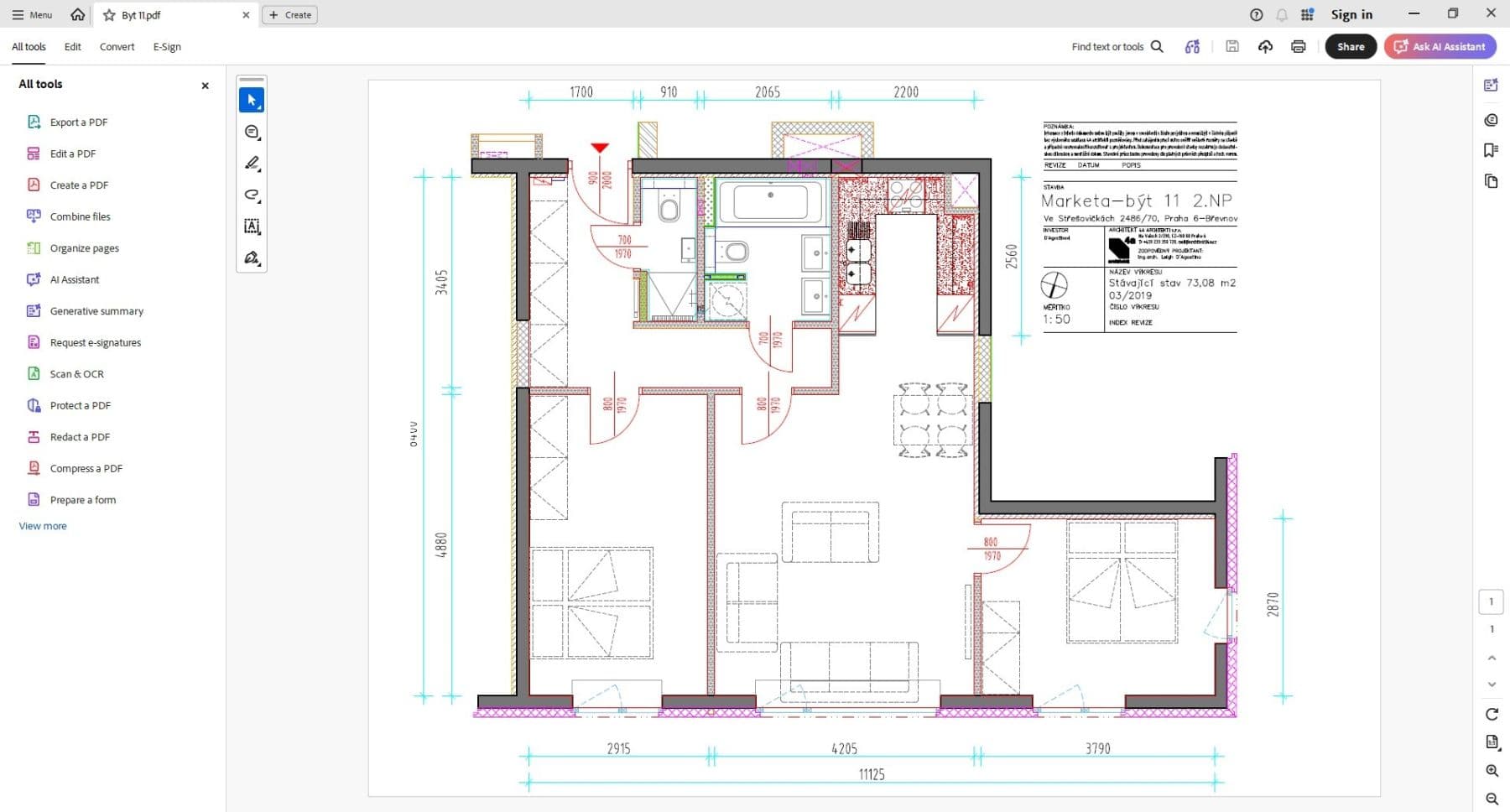 Pronájem bytu 3+kk 74 m², Ve Střešovičkách, Praha, Praha Pronájem bytu 3+kk 74 m², Ve Střešovičkách, Praha, Praha