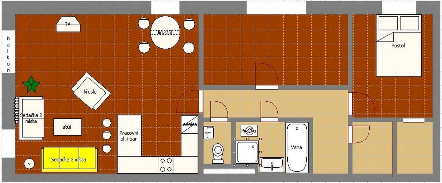 Pronájem bytu 3+kk 80 m², Andersenova, Praha, Praha Pronájem bytu 3+kk 80 m², Andersenova, Praha, Praha