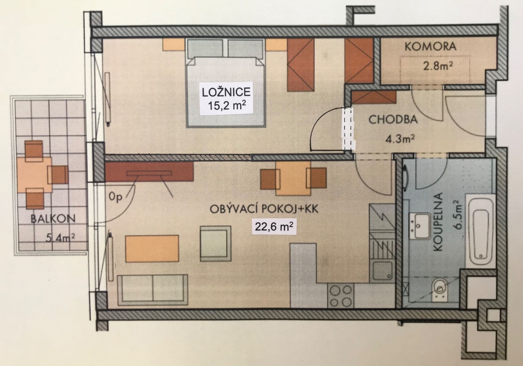 Pronájem bytu 2+kk 59 m², Zakšínská, Praha, Praha Pronájem bytu 2+kk 59 m², Zakšínská, Praha, Praha