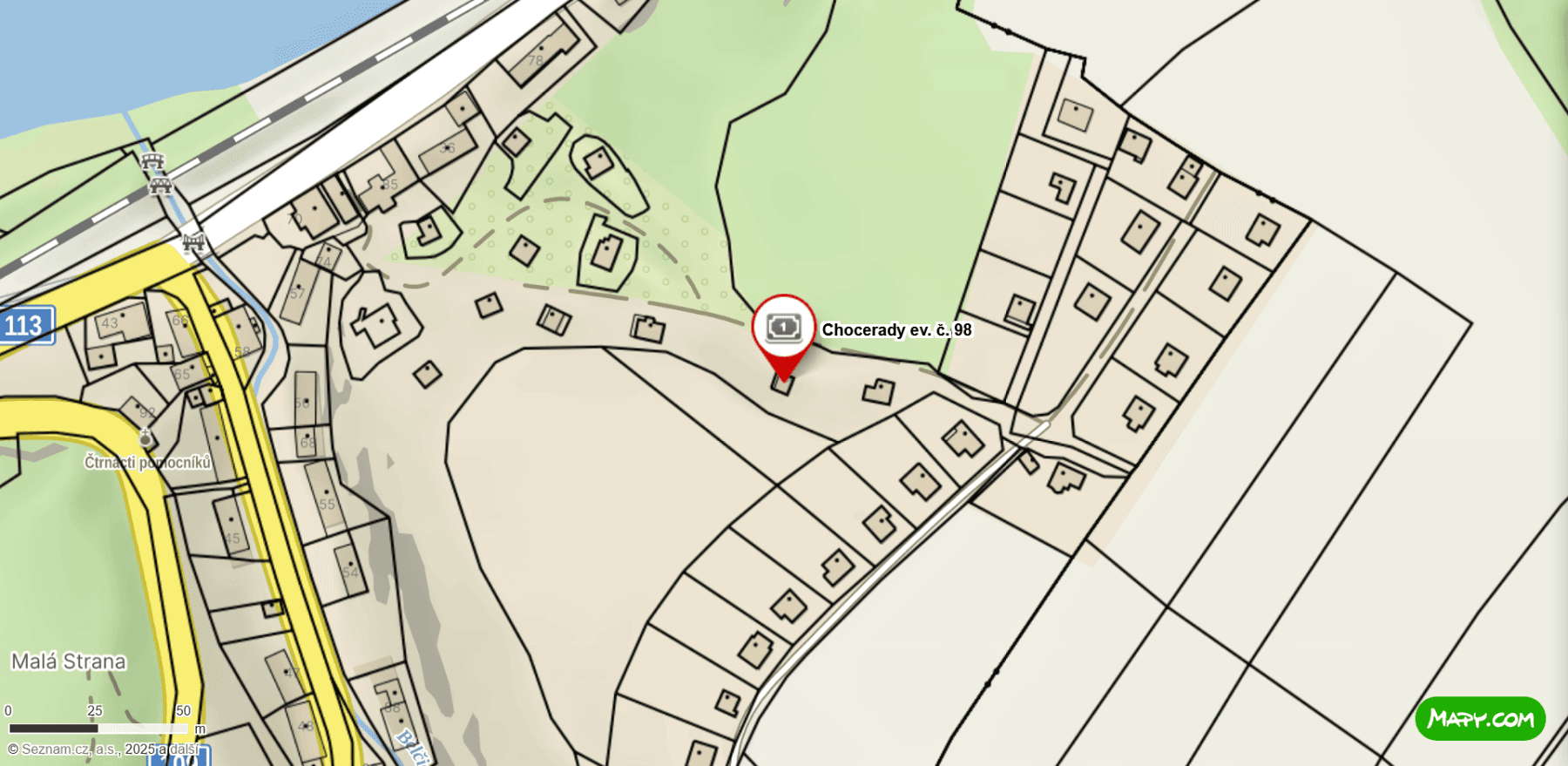 Prodej chaty, chalupy 26 m², pozemek 556 m², Chocerady, Středočeský kraj Prodej chaty, chalupy 26 m², pozemek 556 m², Chocerady, Středočeský kraj