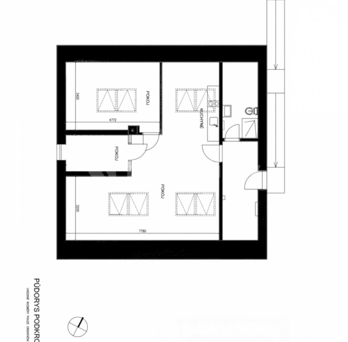 Pronájem bytu 3+kk 76 m², Radouňova, Praha, Praha