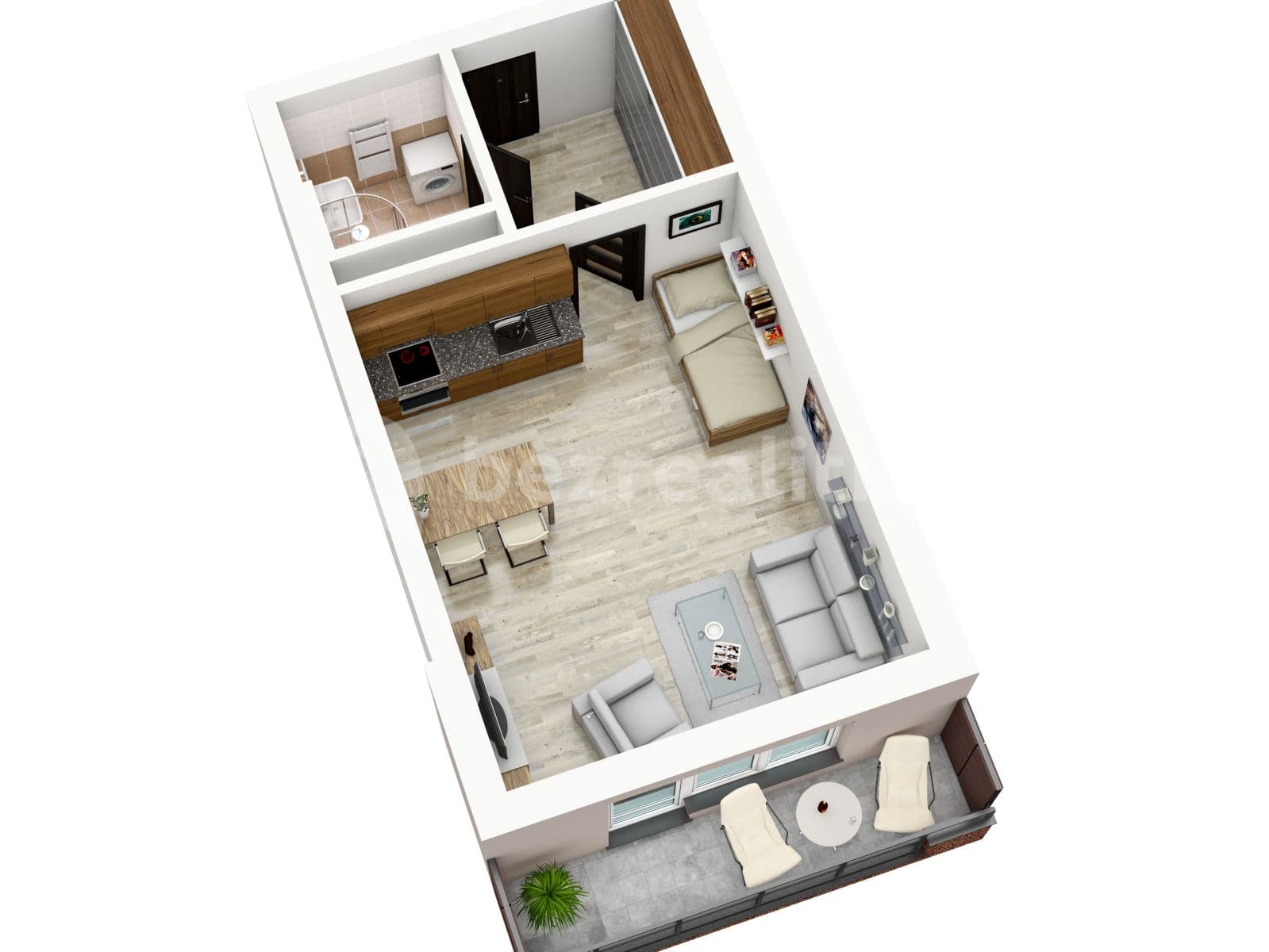 Pronájem bytu 1+kk 38 m², Kadečkové, Praha, Praha Pronájem bytu 1+kk 38 m², Kadečkové, Praha, Praha