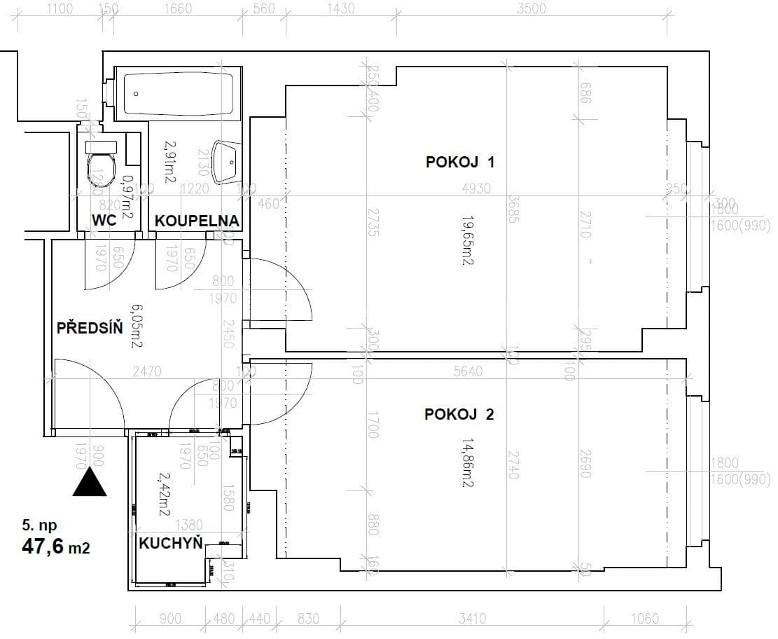 Pronájem bytu 2+1 47 m², Sokolovská, Praha, Praha Pronájem bytu 2+1 47 m², Sokolovská, Praha, Praha