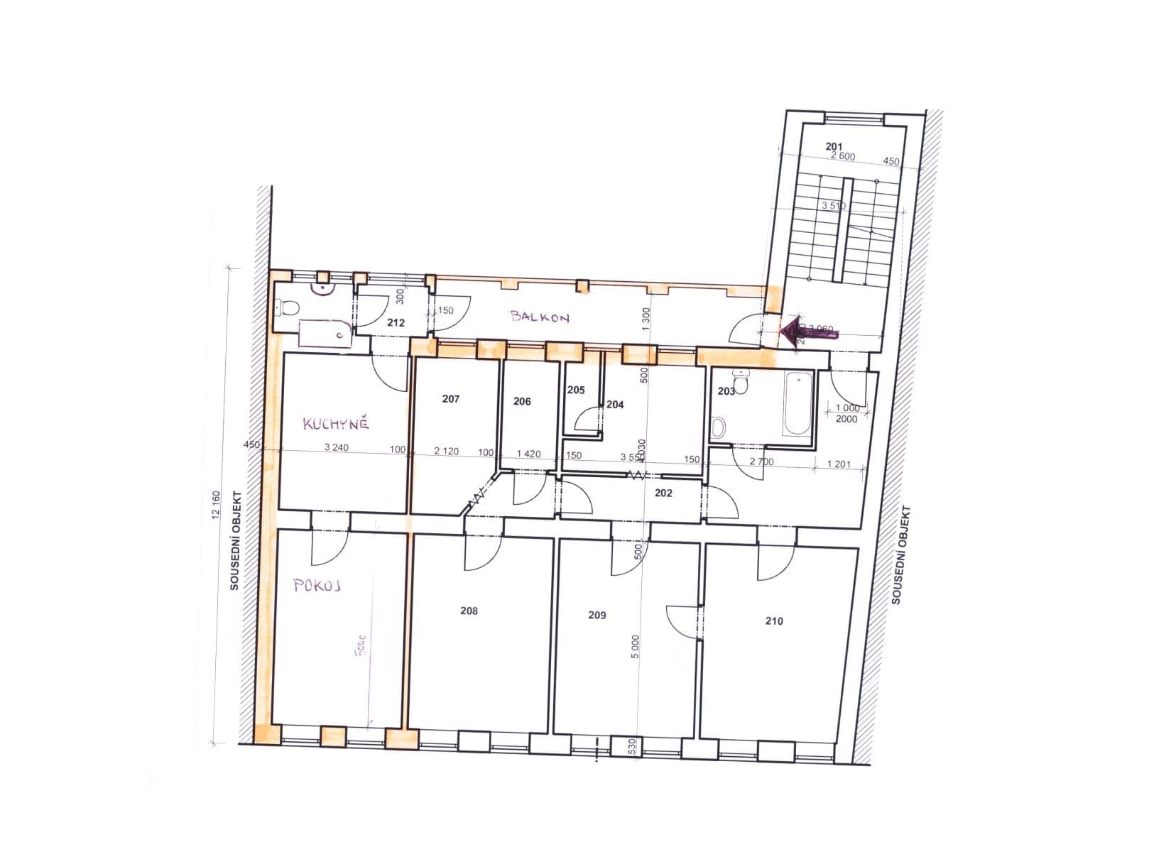 Pronájem bytu 1+1 36 m², Palackého třída, Brno, Jihomoravský kraj Pronájem bytu 1+1 36 m², Palackého třída, Brno, Jihomoravský kraj