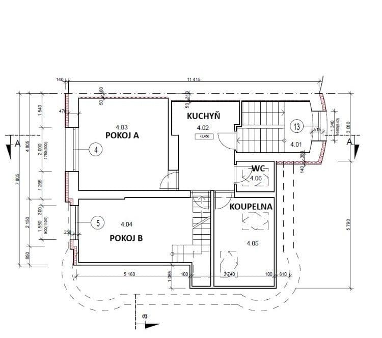 Pronájem bytu 3+1 80 m², Na Okrouhlíku, Praha, Praha Pronájem bytu 3+1 80 m², Na Okrouhlíku, Praha, Praha