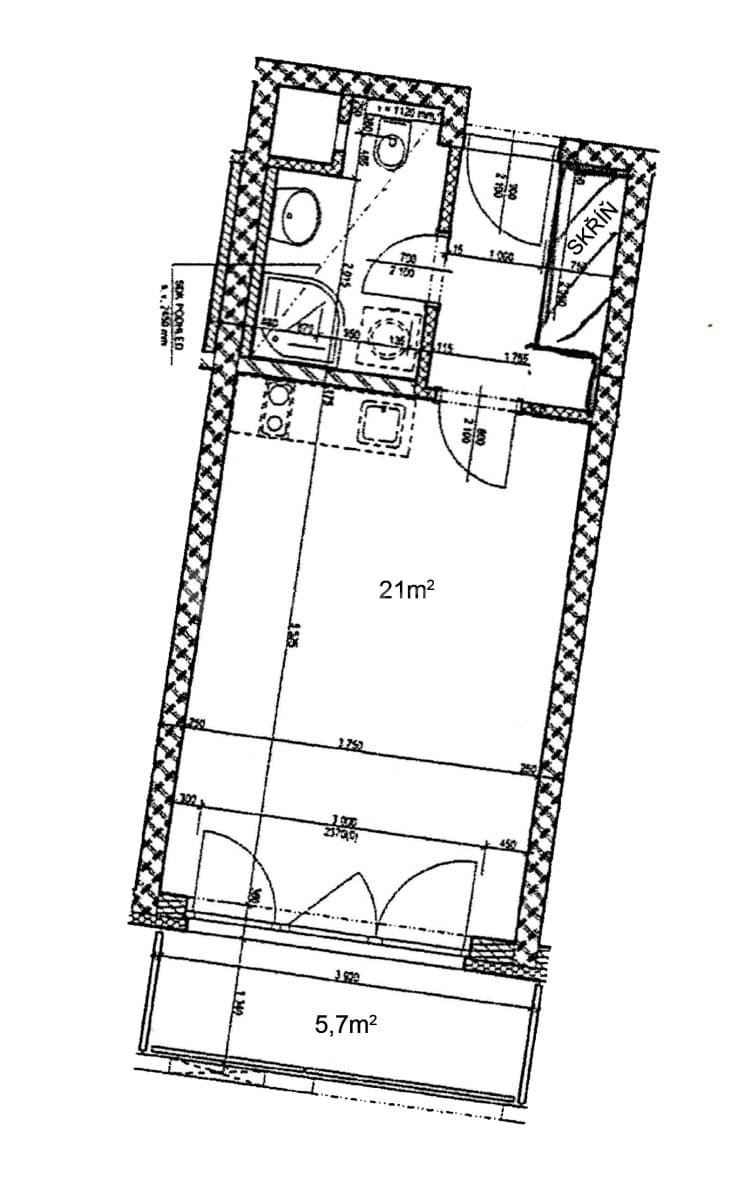 Pronájem bytu 1+kk 37 m², Mantovská, Praha, Praha Pronájem bytu 1+kk 37 m², Mantovská, Praha, Praha