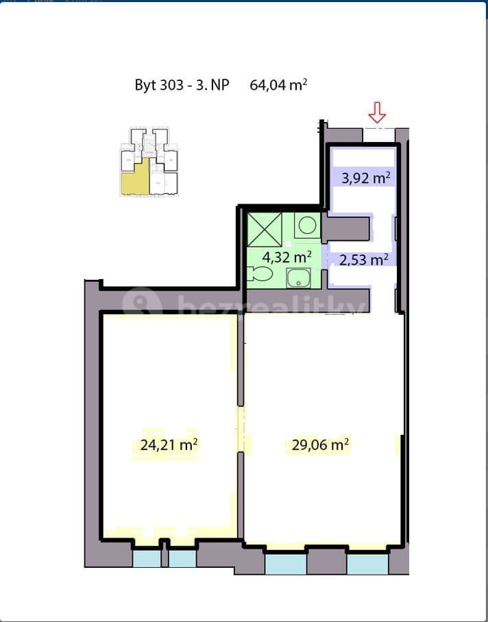 Pronájem bytu 2+kk 64 m², Vlhká, Brno, Jihomoravský kraj Pronájem bytu 2+kk 64 m², Vlhká, Brno, Jihomoravský kraj