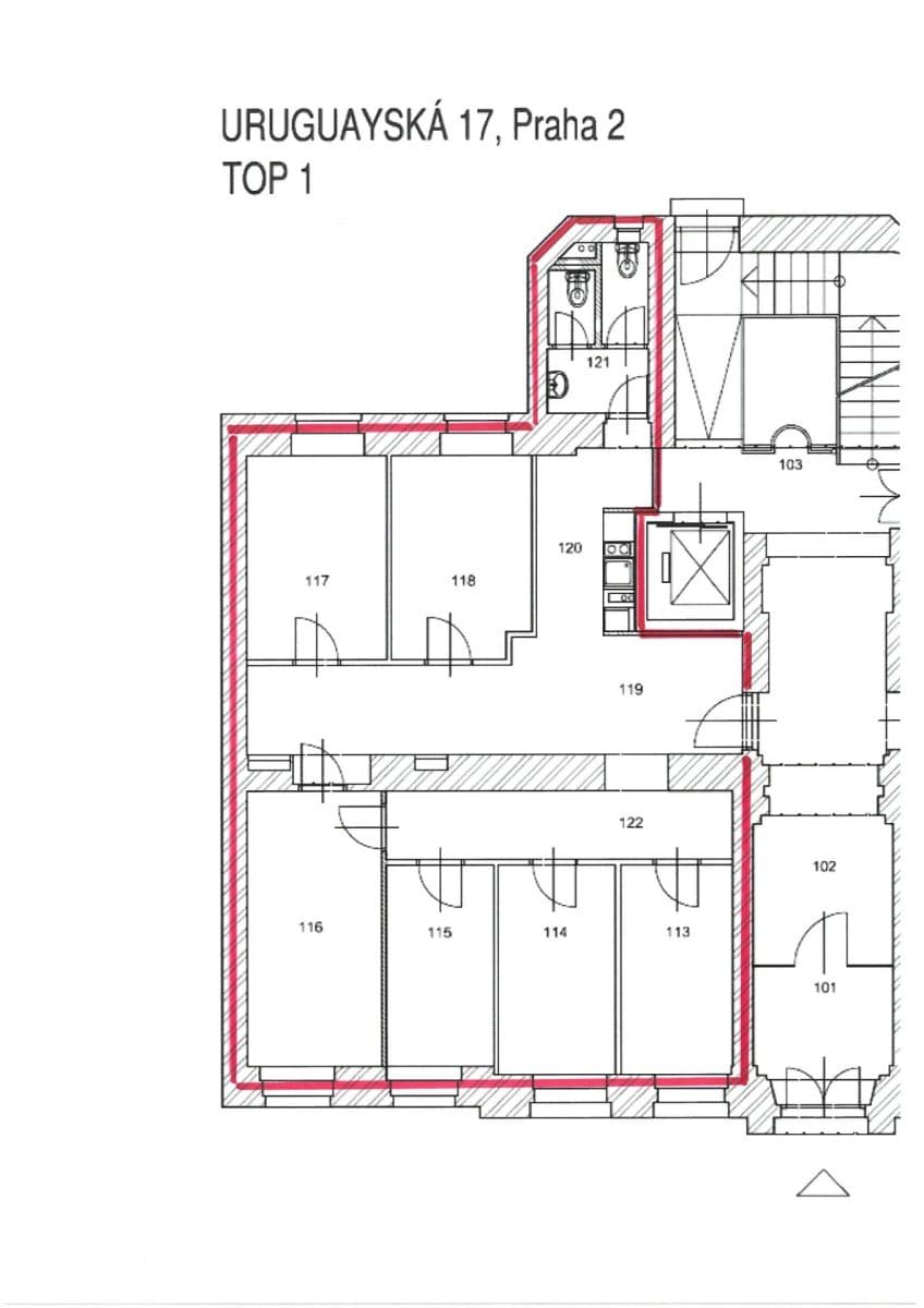 Pronájem kanceláře 103 m², Uruguayská, Praha, Praha Pronájem kanceláře 103 m², Uruguayská, Praha, Praha