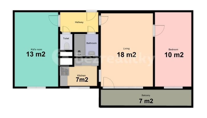 Pronájem bytu 3+1 60 m², Sulická, Praha, Praha Pronájem bytu 3+1 60 m², Sulická, Praha, Praha