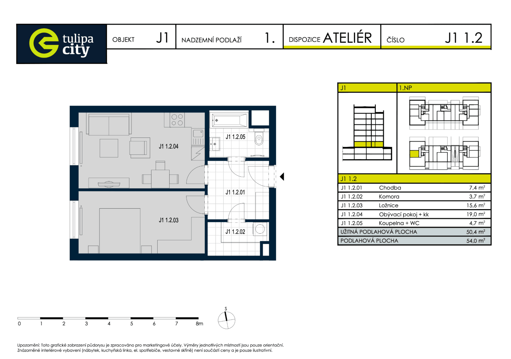 Pronájem bytu 2+kk 54 m², Moravcových, Praha, Praha Pronájem bytu 2+kk 54 m², Moravcových, Praha, Praha