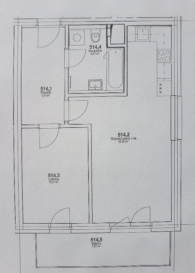 Pronájem bytu 2+kk 53 m², Miroslava Hajna, Praha, Praha Pronájem bytu 2+kk 53 m², Miroslava Hajna, Praha, Praha