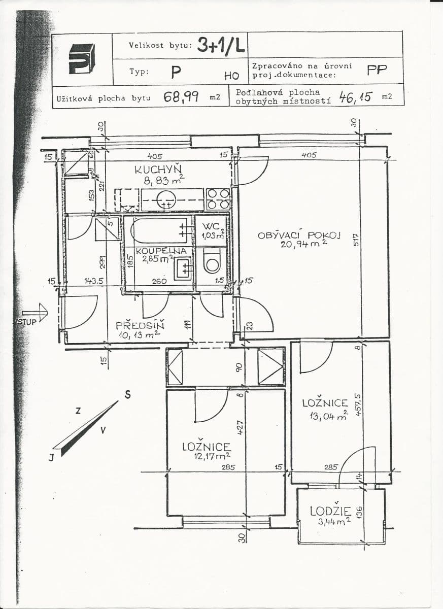Pronájem bytu 3+1 70 m², Pražského, Praha, Praha Pronájem bytu 3+1 70 m², Pražského, Praha, Praha
