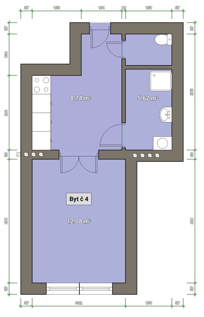 Pronájem bytu 1+kk 28 m², Nuselská, Praha, Praha Pronájem bytu 1+kk 28 m², Nuselská, Praha, Praha