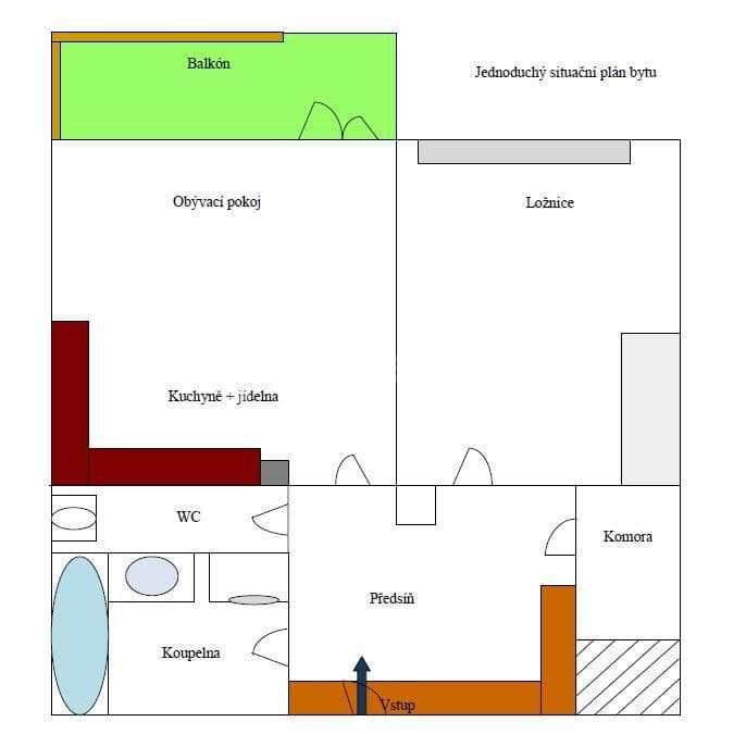 Pronájem bytu 2+kk 63 m², K rybníku, Brno, Jihomoravský kraj Pronájem bytu 2+kk 63 m², K rybníku, Brno, Jihomoravský kraj