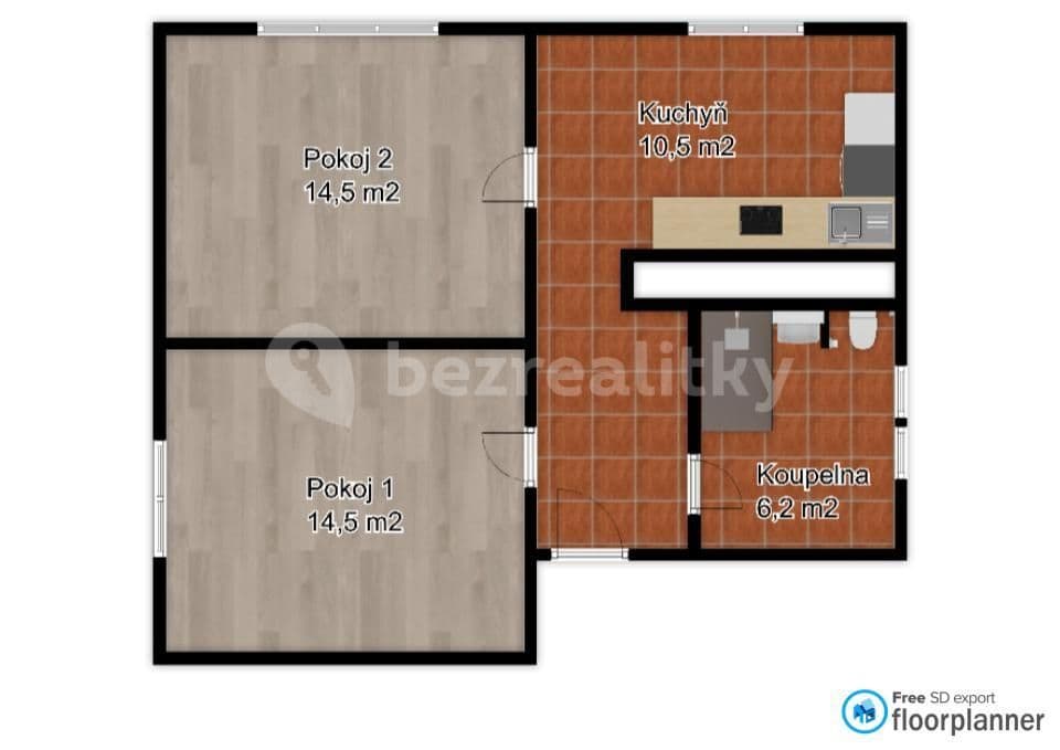Pronájem bytu 2+1 51 m², Vrchlického, Jihlava, Kraj Vysočina Pronájem bytu 2+1 51 m², Vrchlického, Jihlava, Kraj Vysočina