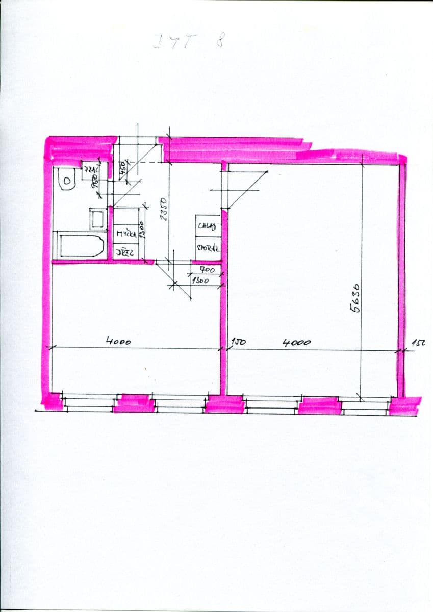 Pronájem bytu 2+1 45 m², Šumavská, Praha, Praha Pronájem bytu 2+1 45 m², Šumavská, Praha, Praha