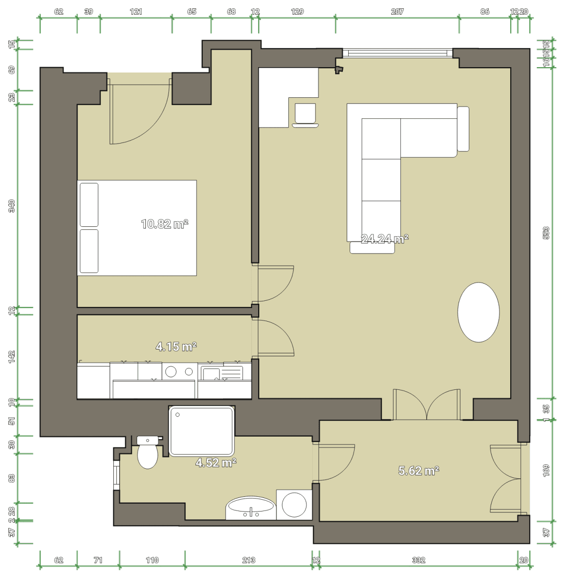 Pronájem bytu 2+1 50 m², Preslova, Praha, Praha Pronájem bytu 2+1 50 m², Preslova, Praha, Praha