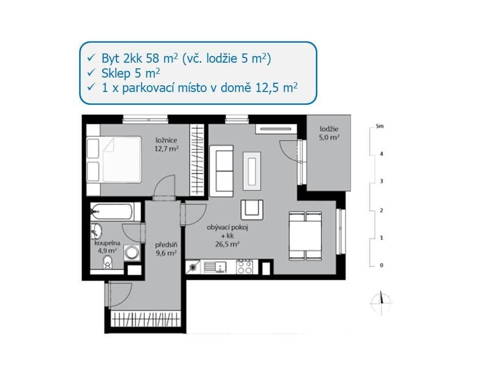 Pronájem bytu 2+kk 59 m², Svatošových, Praha, Praha Pronájem bytu 2+kk 59 m², Svatošových, Praha, Praha