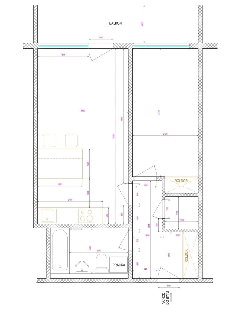 Pronájem bytu 2+kk 54 m², Pod Harfou, Praha, Praha Pronájem bytu 2+kk 54 m², Pod Harfou, Praha, Praha