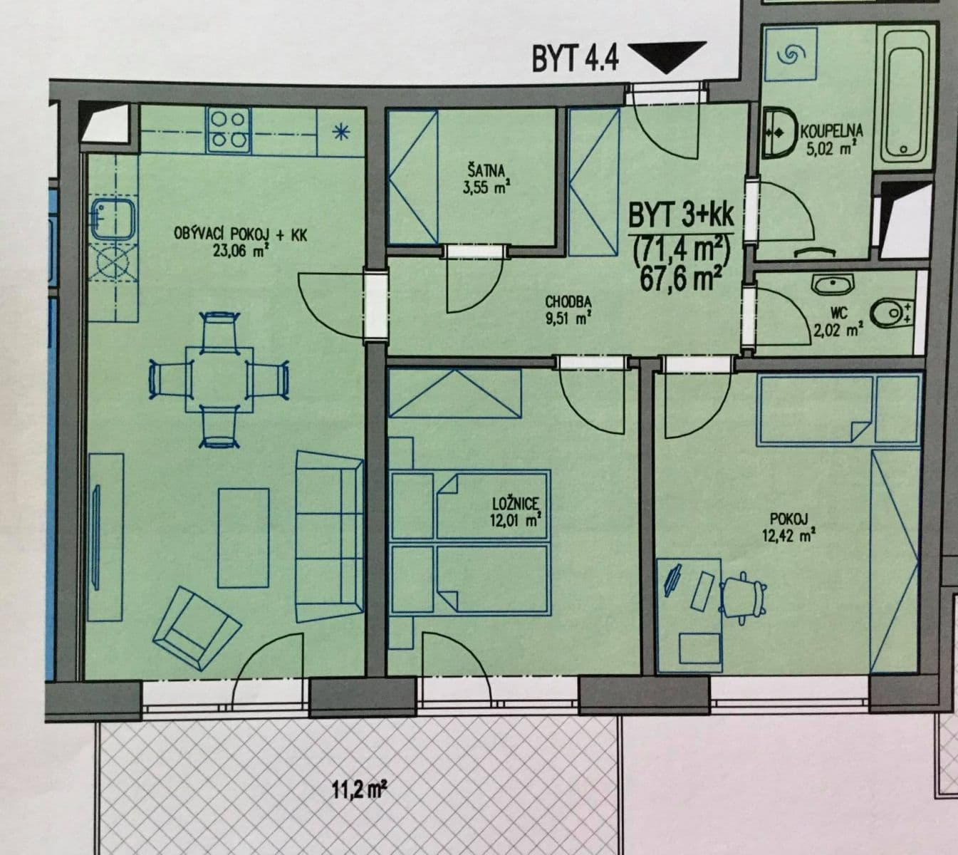 Pronájem bytu 3+kk 71 m², Sentická, Brno, Jihomoravský kraj Pronájem bytu 3+kk 71 m², Sentická, Brno, Jihomoravský kraj
