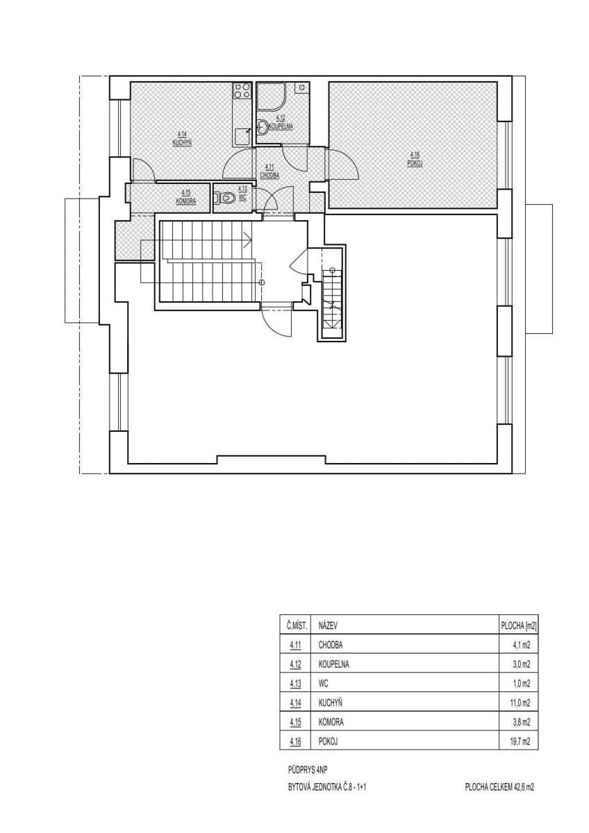 Pronájem bytu 1+1 43 m², Srbská, Brno, Jihomoravský kraj Pronájem bytu 1+1 43 m², Srbská, Brno, Jihomoravský kraj