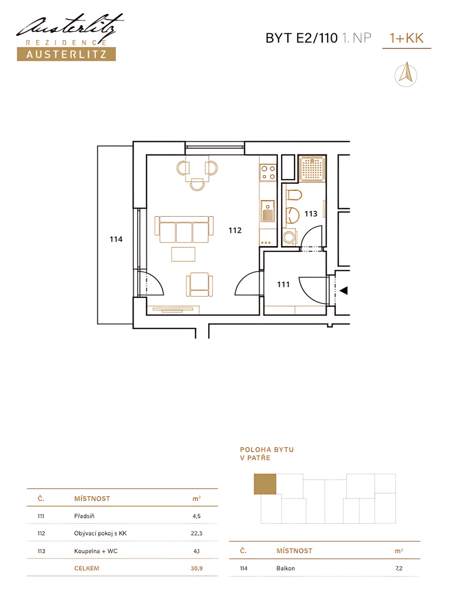 Pronájem bytu 1+kk 41 m², Zelnice II, Slavkov u Brna, Jihomoravský kraj Pronájem bytu 1+kk 41 m², Zelnice II, Slavkov u Brna, Jihomoravský kraj