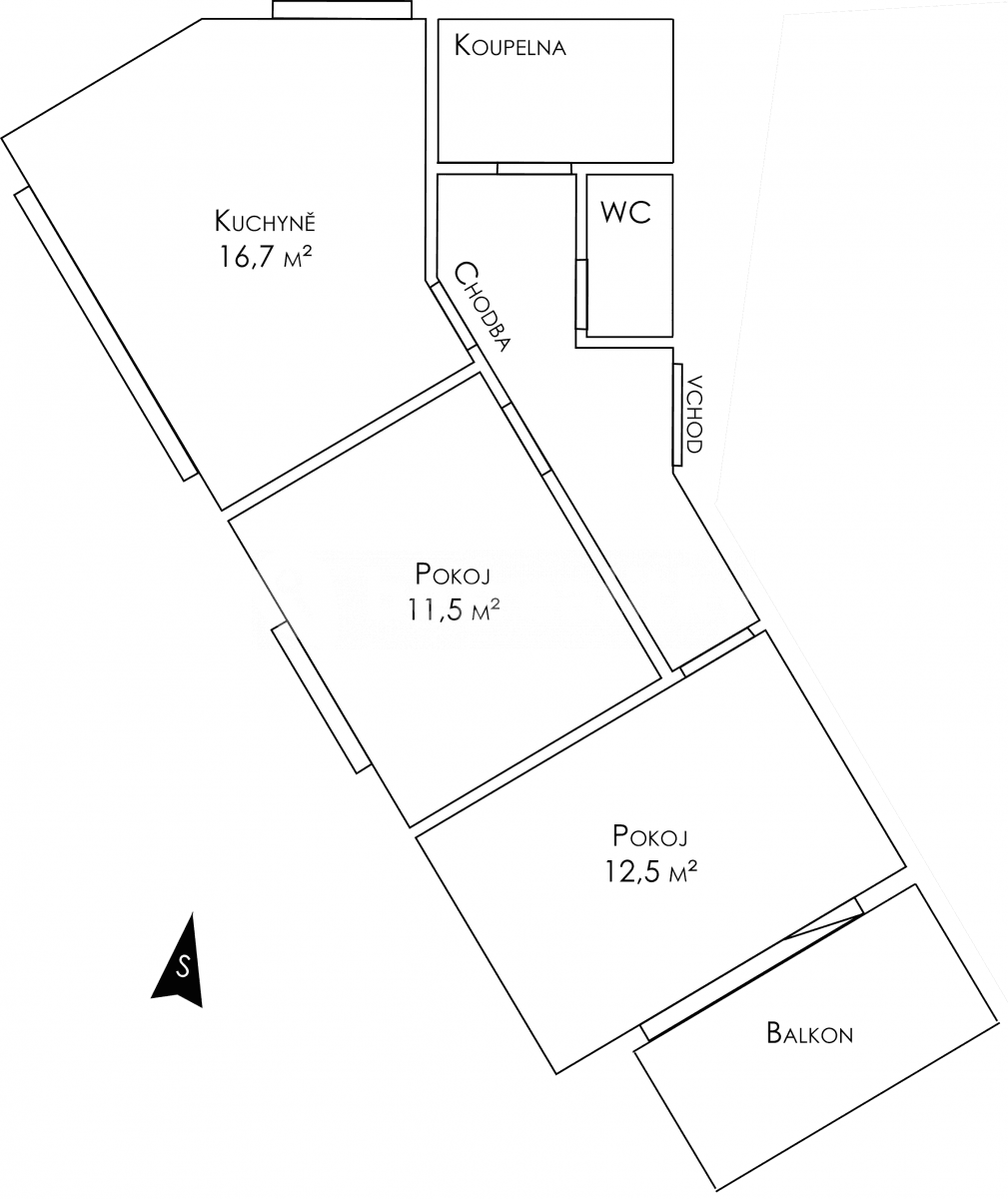 Pronájem bytu 2+1 56 m², K Rybníčkům, Praha, Praha Pronájem bytu 2+1 56 m², K Rybníčkům, Praha, Praha