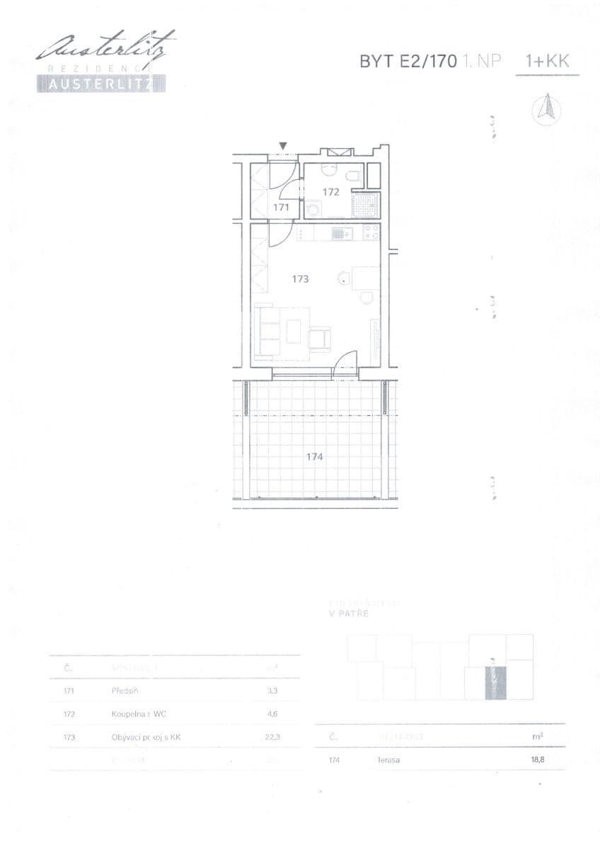 Pronájem bytu 1+kk 31 m², Zelnice II, Slavkov u Brna, Jihomoravský kraj Pronájem bytu 1+kk 31 m², Zelnice II, Slavkov u Brna, Jihomoravský kraj