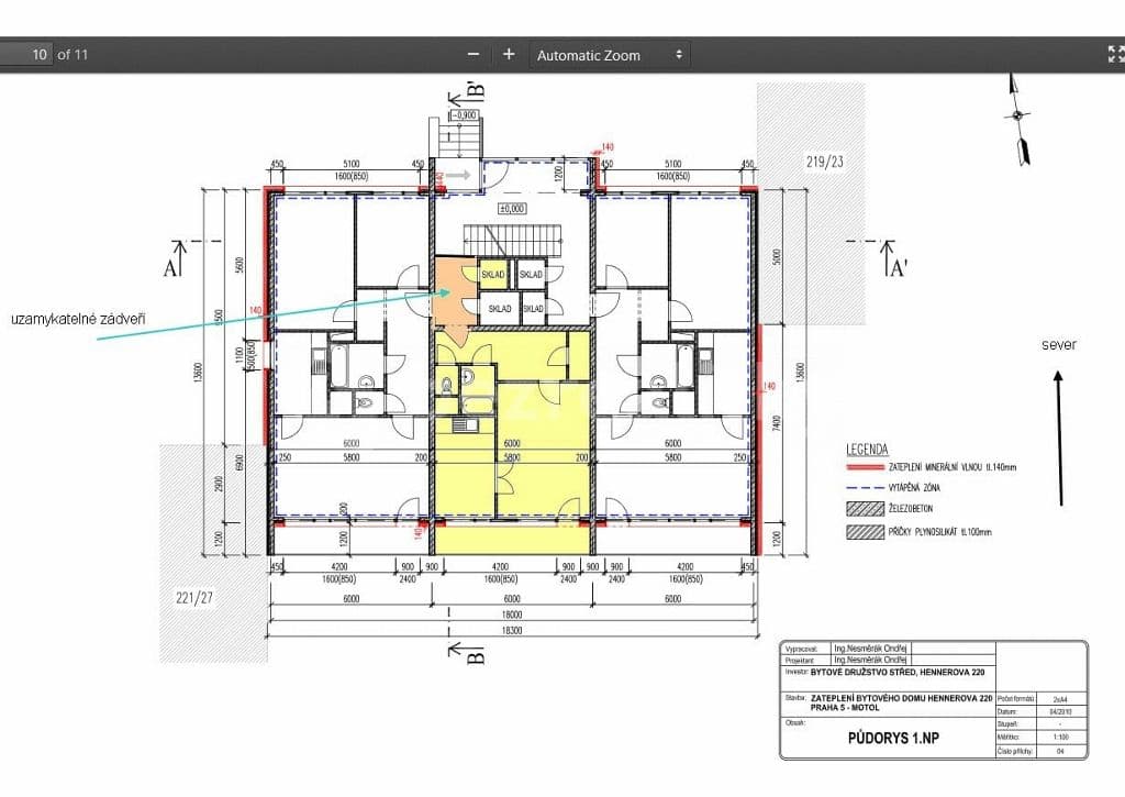 Pronájem bytu 1+1 42 m², Hennerova, Praha, Praha Pronájem bytu 1+1 42 m², Hennerova, Praha, Praha
