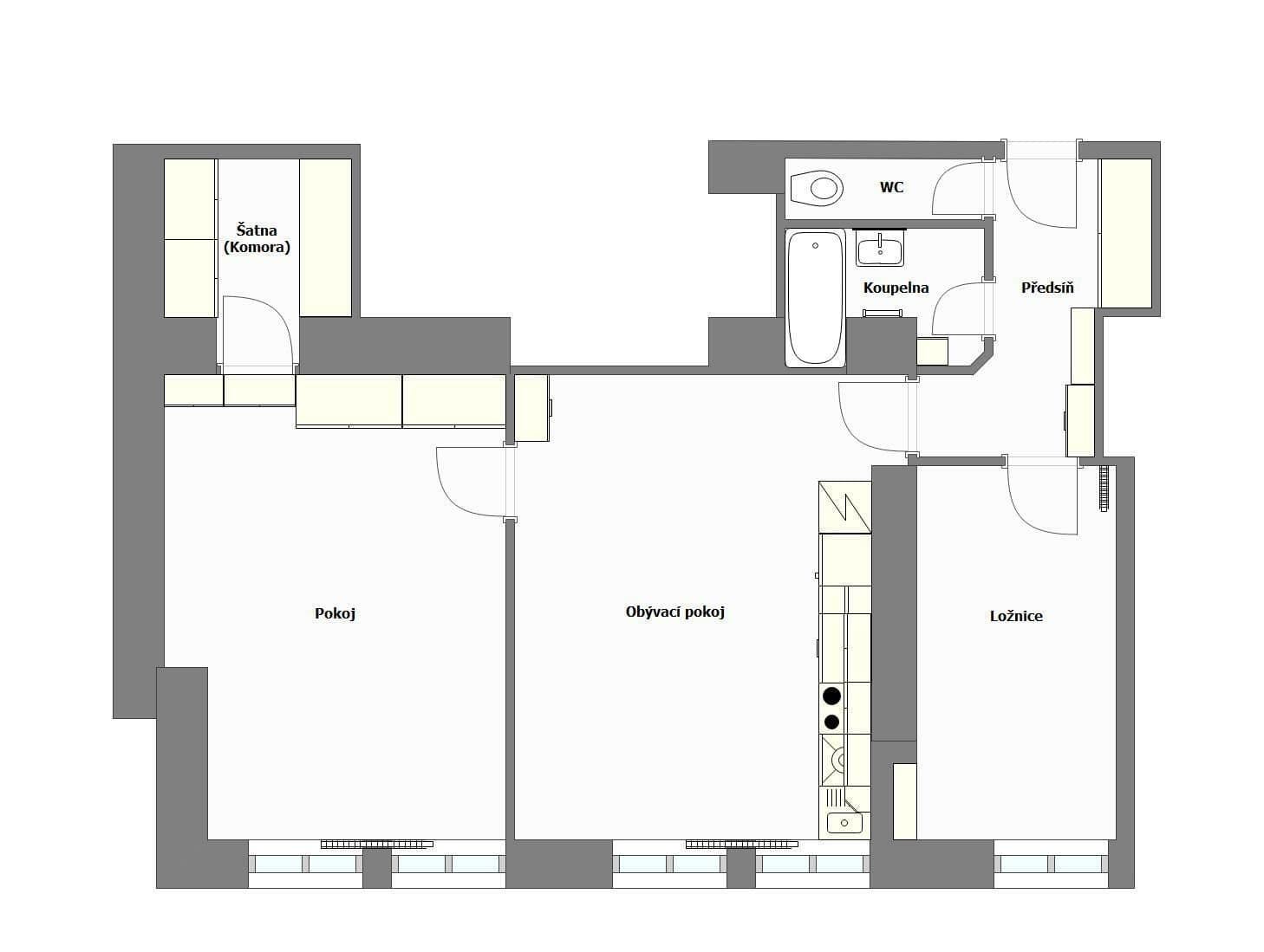 Pronájem bytu 3+kk 70 m², Ambrožova, Praha, Praha Pronájem bytu 3+kk 70 m², Ambrožova, Praha, Praha