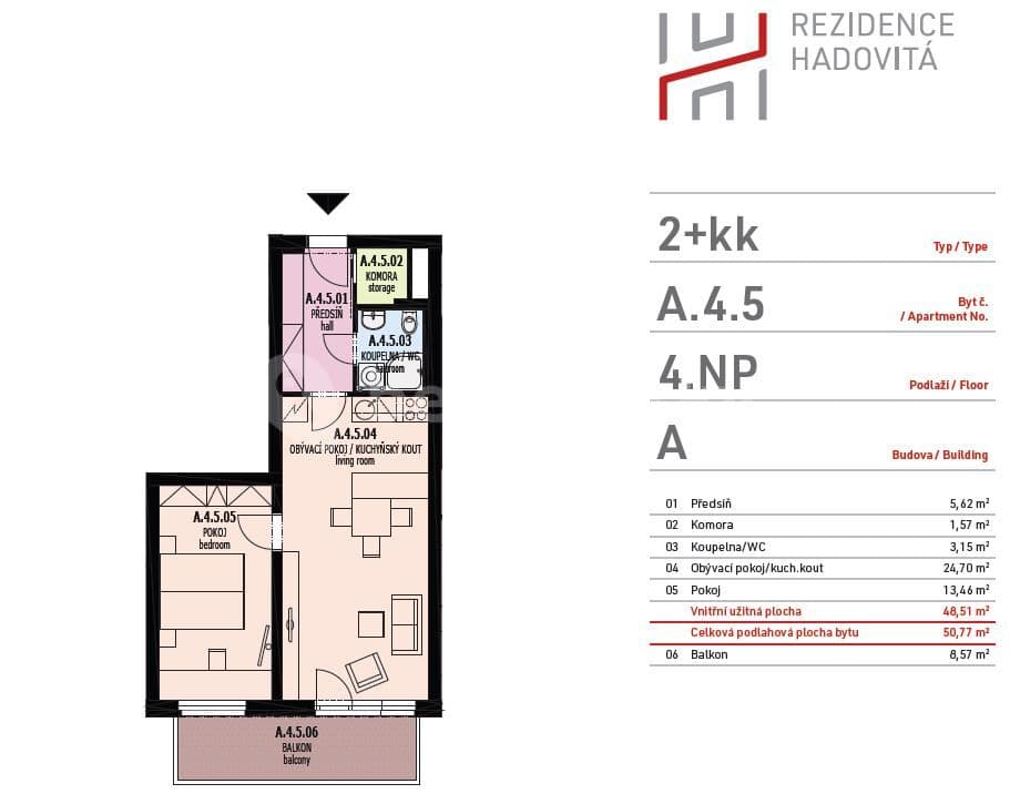 Pronájem bytu 2+kk 60 m², Hadovitá, Praha, Praha Pronájem bytu 2+kk 60 m², Hadovitá, Praha, Praha