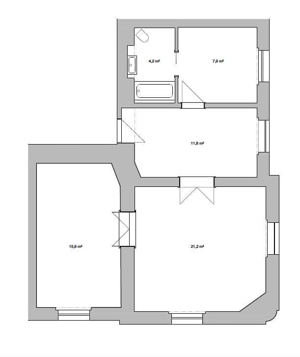 Pronájem bytu 3+kk 61 m², Jeronýmova, Praha, Praha Pronájem bytu 3+kk 61 m², Jeronýmova, Praha, Praha