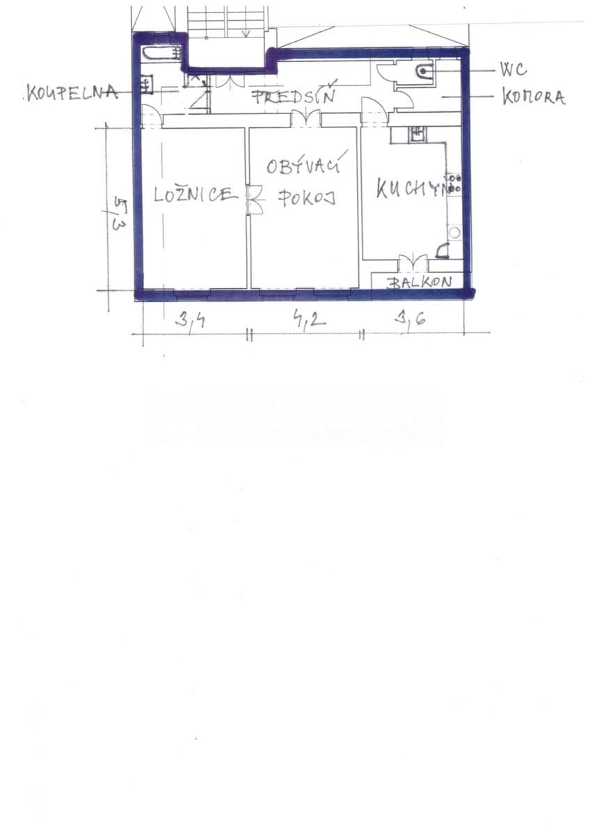 Pronájem bytu 2+1 78 m², Švédská, Praha, Praha Pronájem bytu 2+1 78 m², Švédská, Praha, Praha