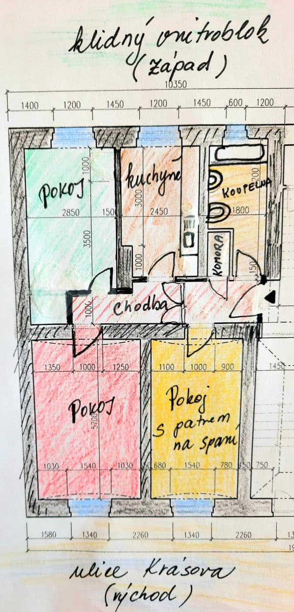 Pronájem bytu 3+1 92 m², Krásova, Praha, Praha Pronájem bytu 3+1 92 m², Krásova, Praha, Praha