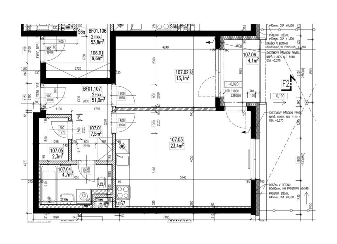 Pronájem bytu 2+kk 51 m², Svatošových, Praha, Praha Pronájem bytu 2+kk 51 m², Svatošových, Praha, Praha