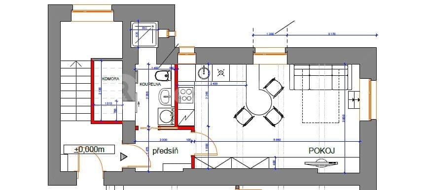 Pronájem bytu 1+kk 33 m², Nad Zámečkem, Praha, Praha Pronájem bytu 1+kk 33 m², Nad Zámečkem, Praha, Praha