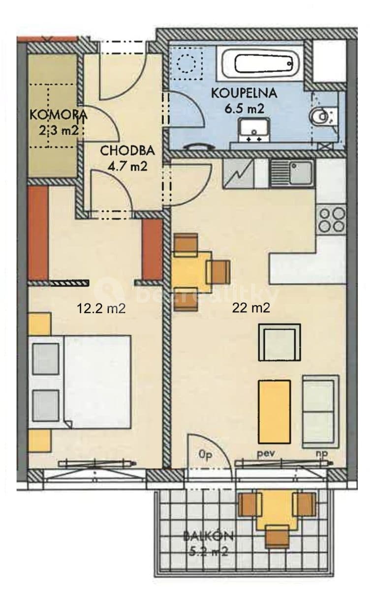 Pronájem bytu 2+kk 55 m², Hugo Haase, Praha, Praha Pronájem bytu 2+kk 55 m², Hugo Haase, Praha, Praha
