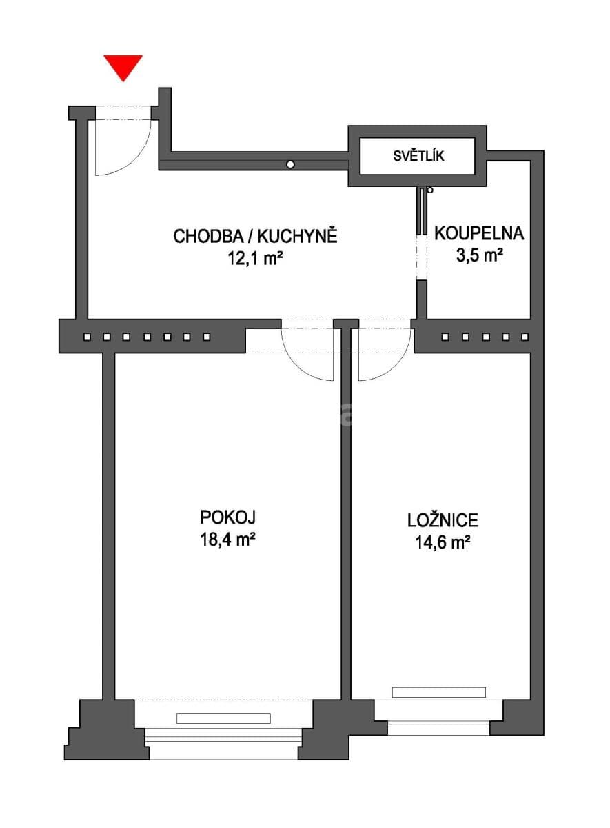 Pronájem bytu 2+kk 50 m², Podolská, Praha, Praha Pronájem bytu 2+kk 50 m², Podolská, Praha, Praha