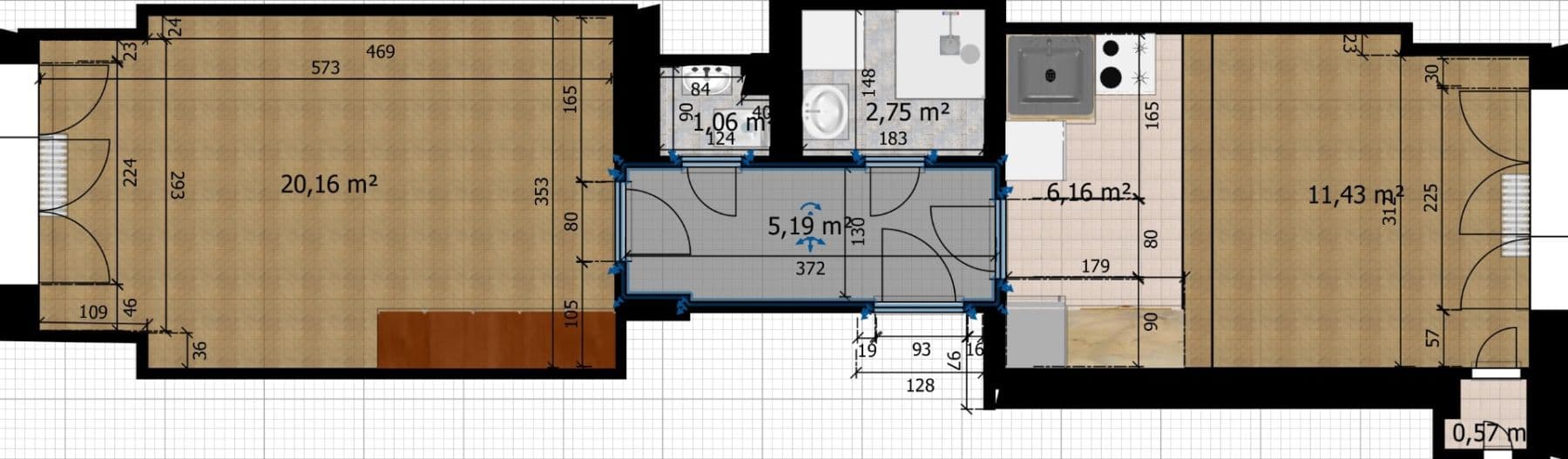Prodej bytu 1+1 46 m², Křižíkova, Praha, Praha Prodej bytu 1+1 46 m², Křižíkova, Praha, Praha
