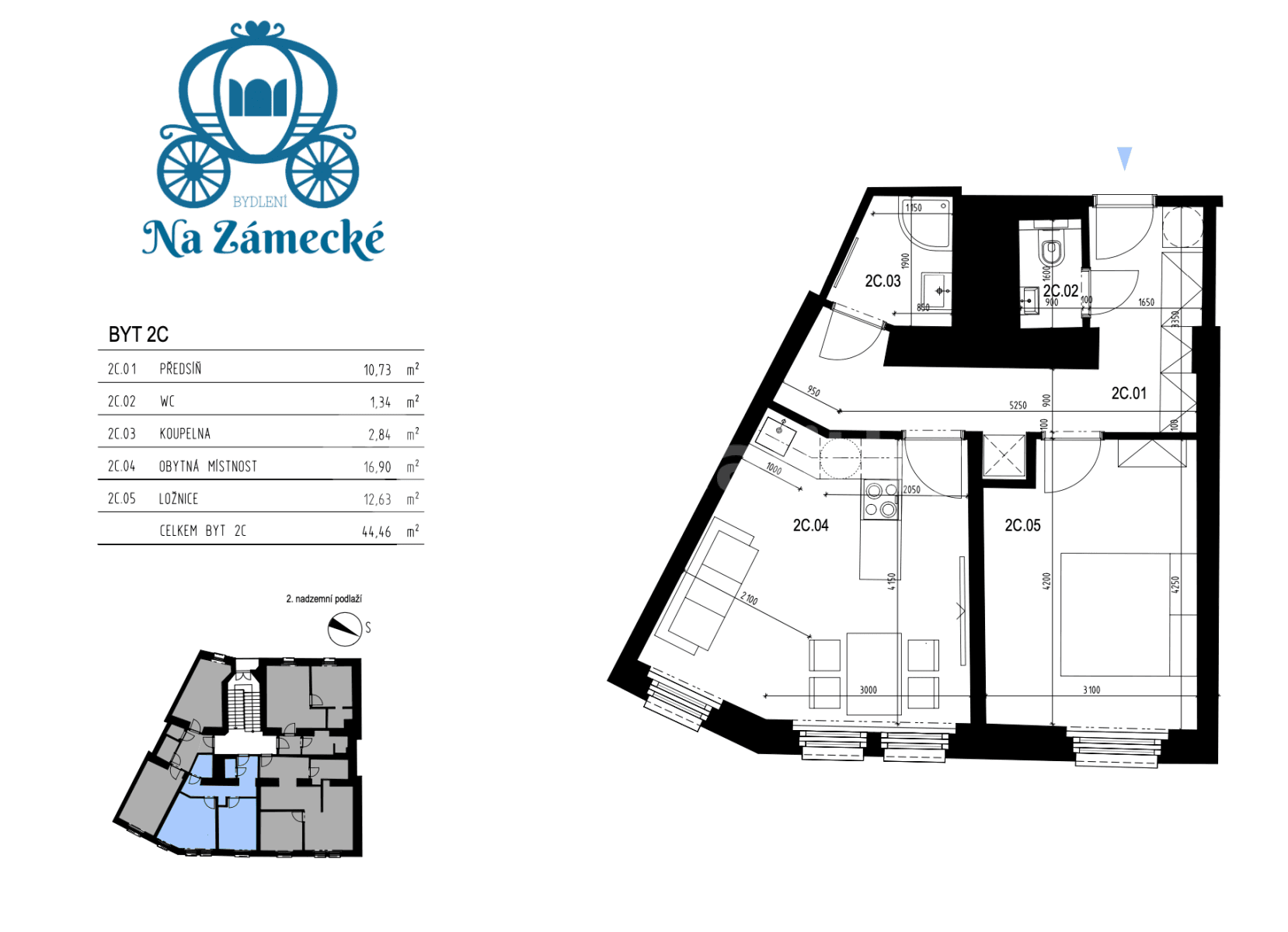 Pronájem bytu 2+kk 45 m², Na Zámecké, Praha, Praha Pronájem bytu 2+kk 45 m², Na Zámecké, Praha, Praha