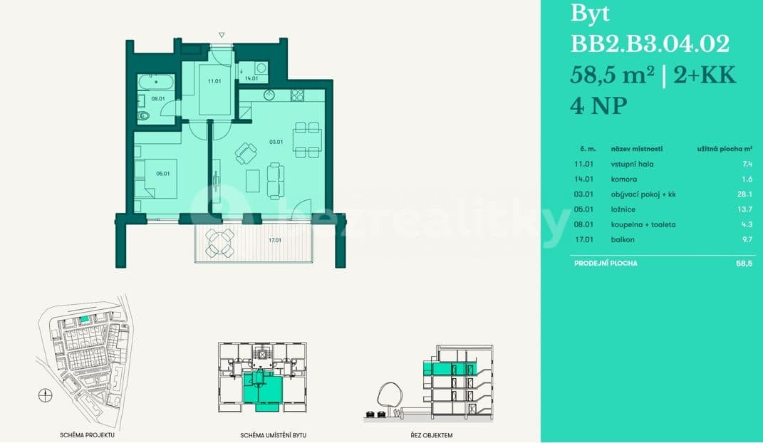 Pronájem bytu 2+kk 62 m², Duslova, Beroun, Středočeský kraj Pronájem bytu 2+kk 62 m², Duslova, Beroun, Středočeský kraj