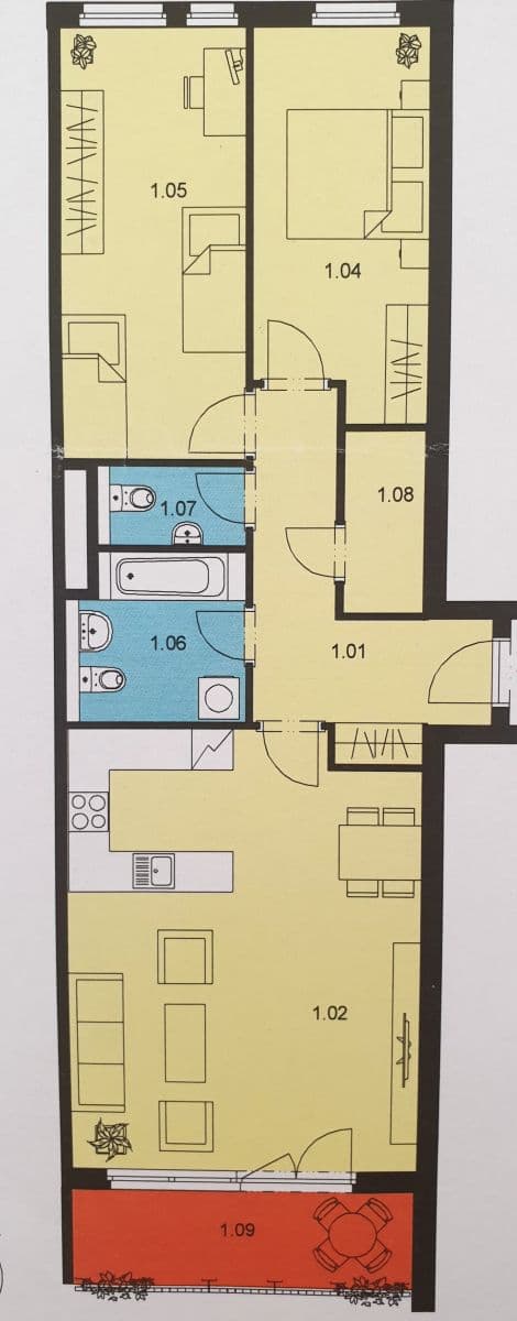 Pronájem bytu 3+kk 92 m², Kytlická, Praha, Praha Pronájem bytu 3+kk 92 m², Kytlická, Praha, Praha