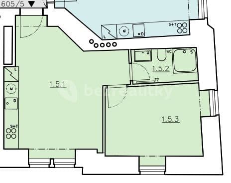 Pronájem bytu 2+kk 37 m², Kmochova, Praha, Praha Pronájem bytu 2+kk 37 m², Kmochova, Praha, Praha