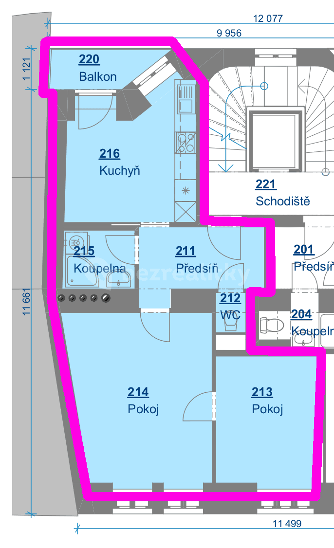 Pronájem bytu 2+1 51 m², Novobranská, Brno, Jihomoravský kraj Pronájem bytu 2+1 51 m², Novobranská, Brno, Jihomoravský kraj