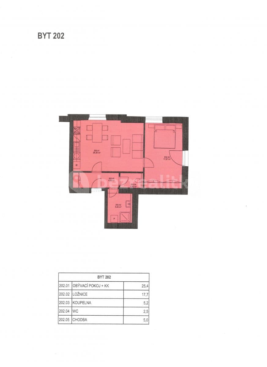 Pronájem bytu 2+kk 55 m², Roztocká, Praha, Praha Pronájem bytu 2+kk 55 m², Roztocká, Praha, Praha